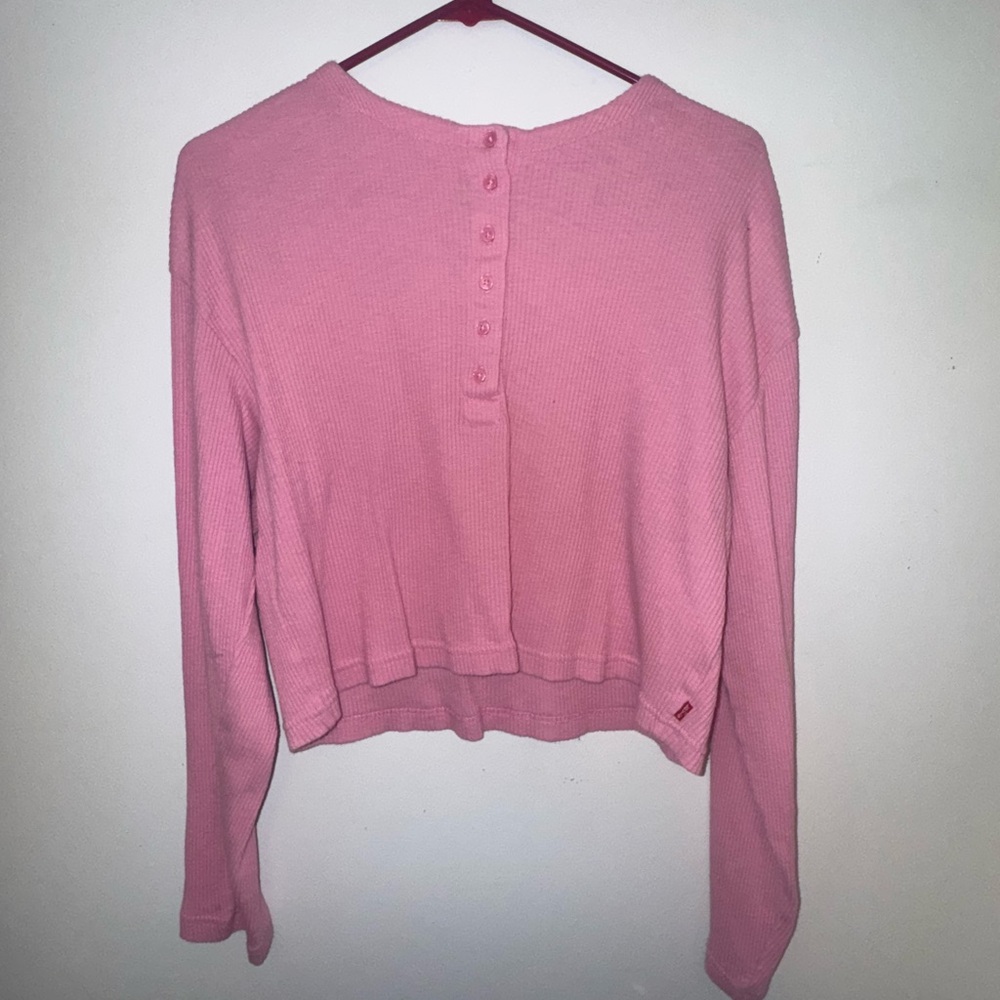 Levi's Pink Button-Down Women's Sweater